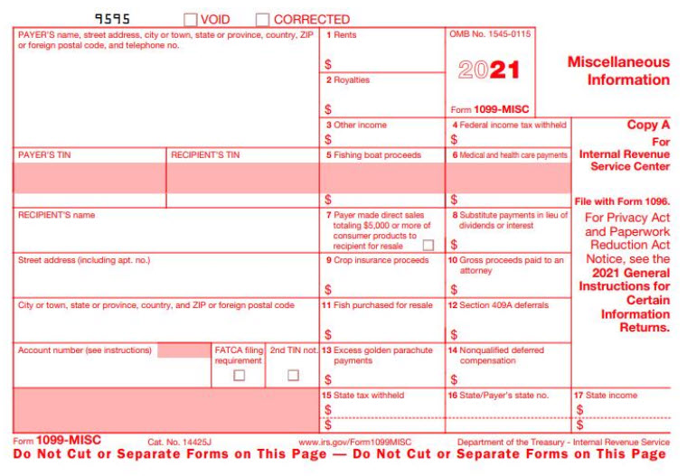 Form 1099 MISC Due Date
