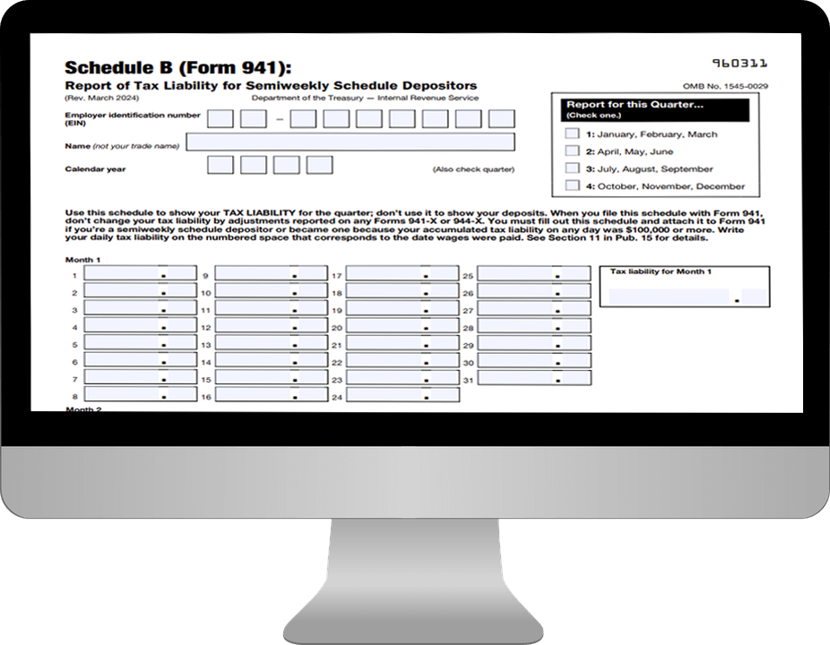 2019 Form 941 Schedule B