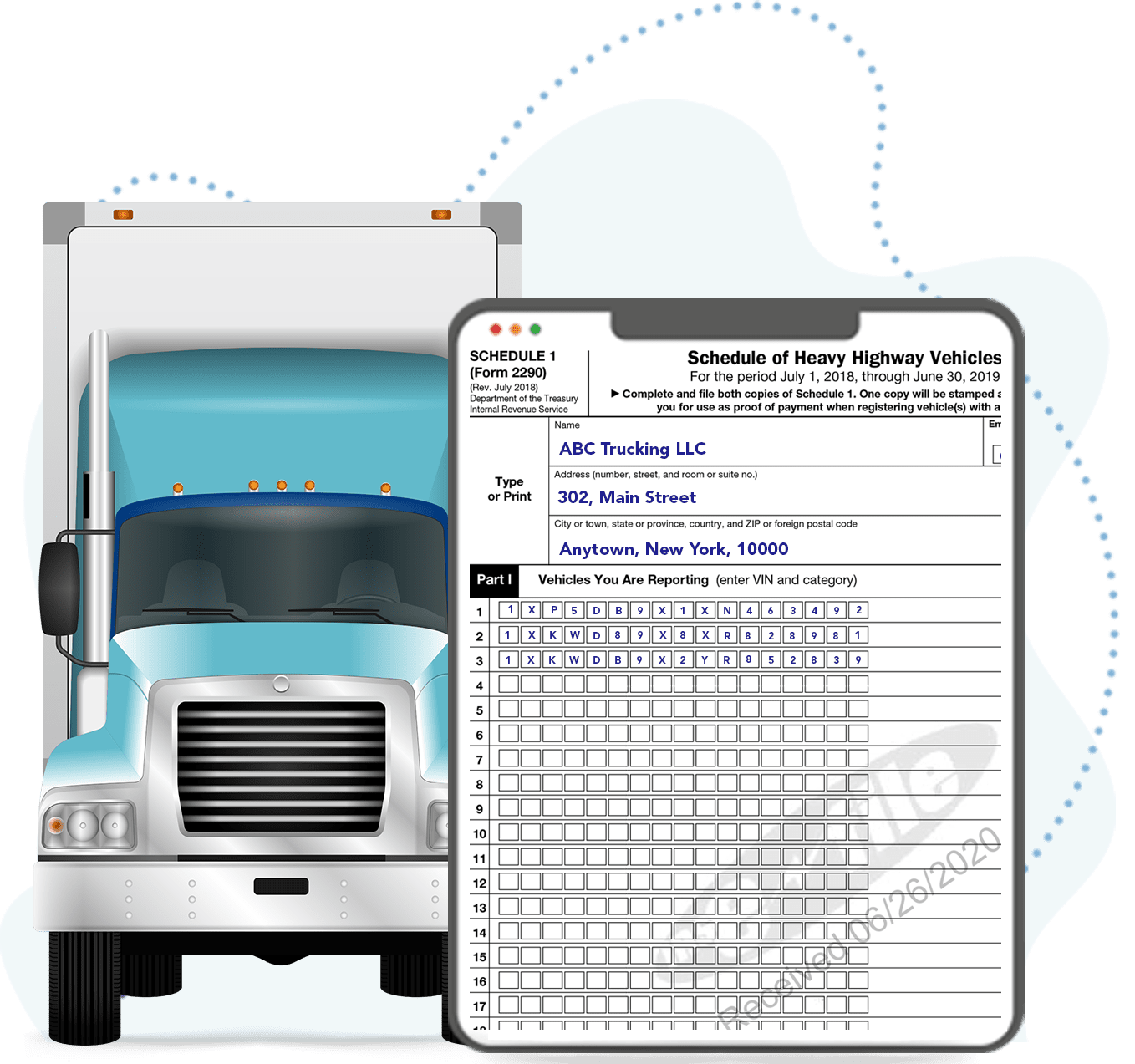 IRS Schedule 1 form 2290