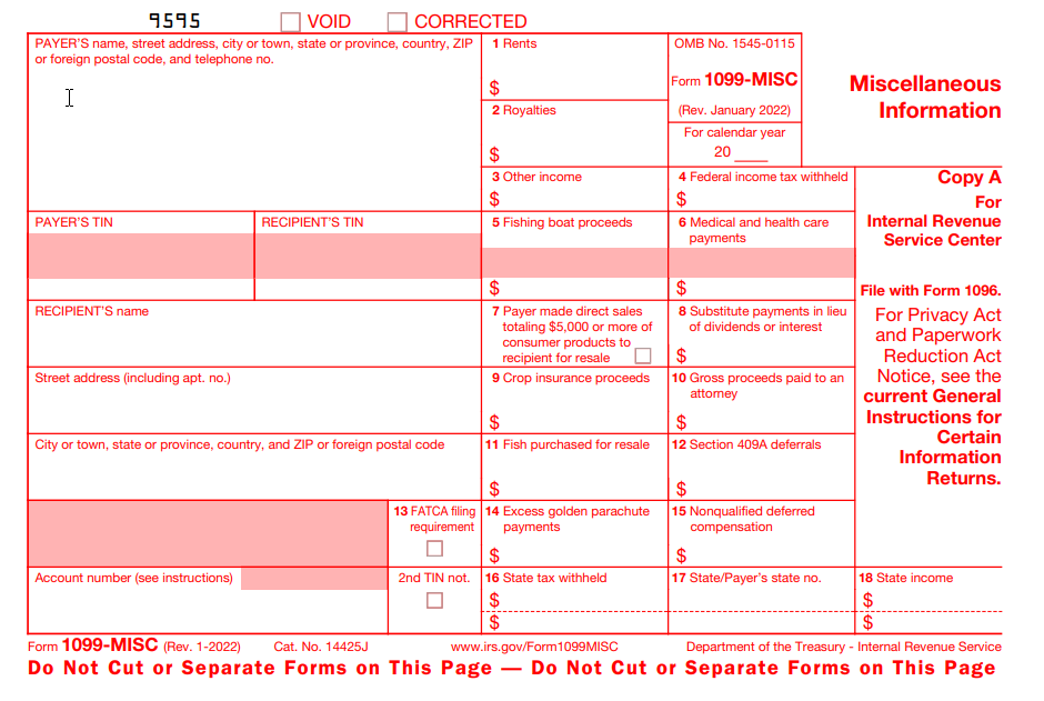 Form 1099 MISC