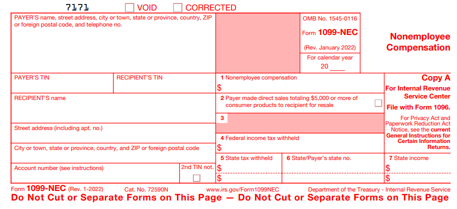 Form 1099 NEC