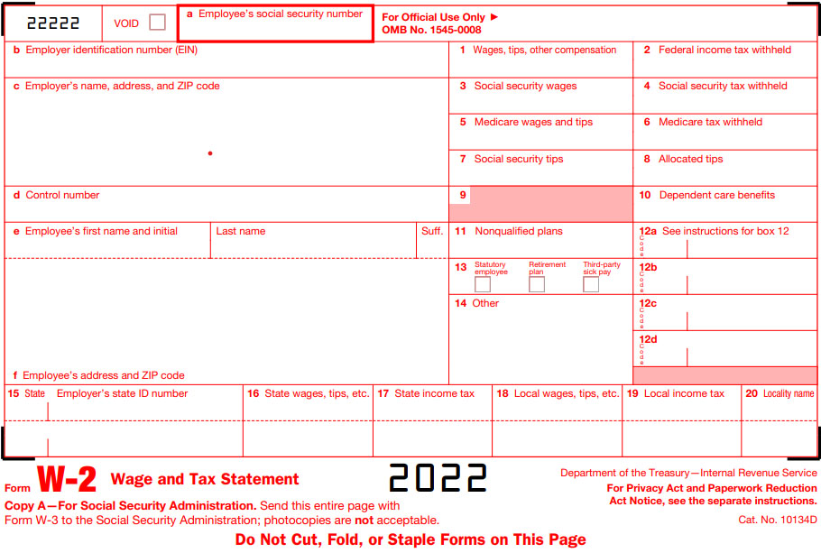 2022 Form w-2