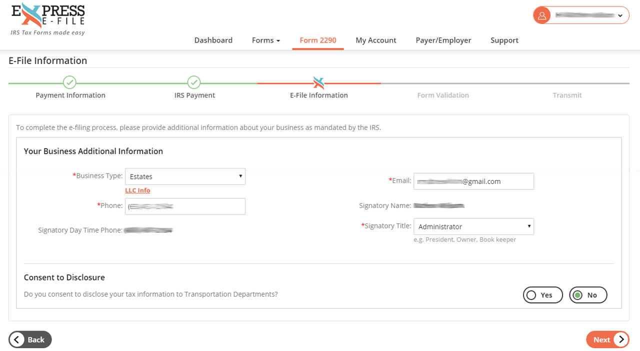 E-file Your Form 2290