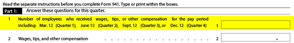 line 1 - 2021 Q1 Form 941