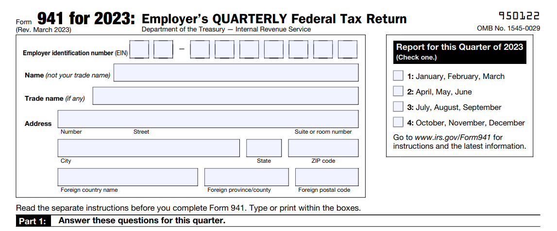 Form 941 for 2023