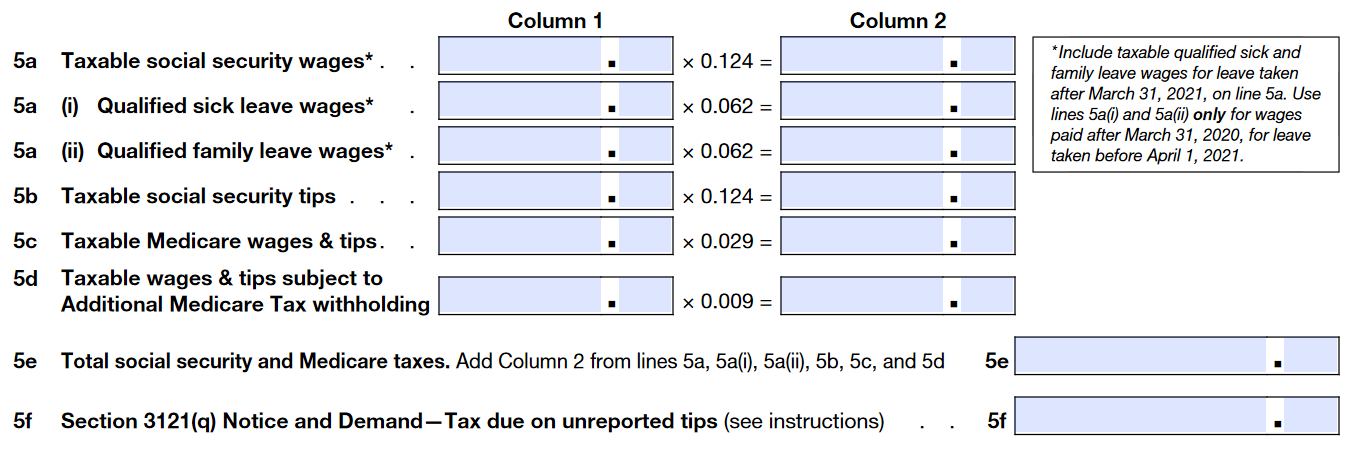 Form 941 Instructions for 2021