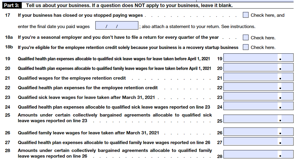 Form 941 Instructions for 2021