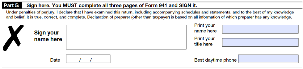 Form 941 Instructions for 2021