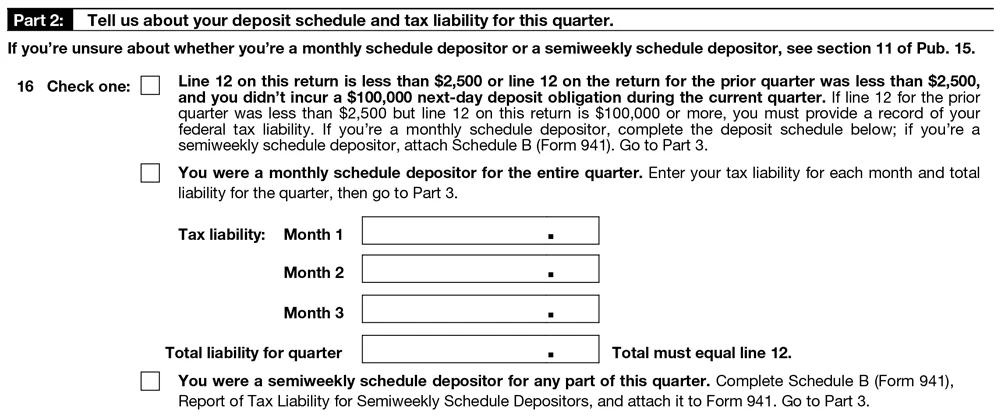 Form 941 Instructions for Part 2