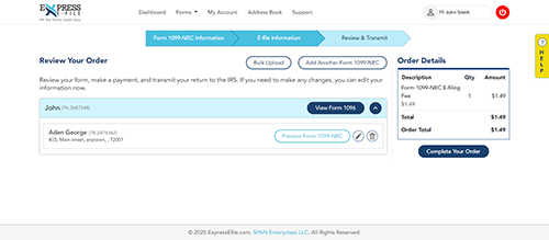 Review Form 1099-NEC