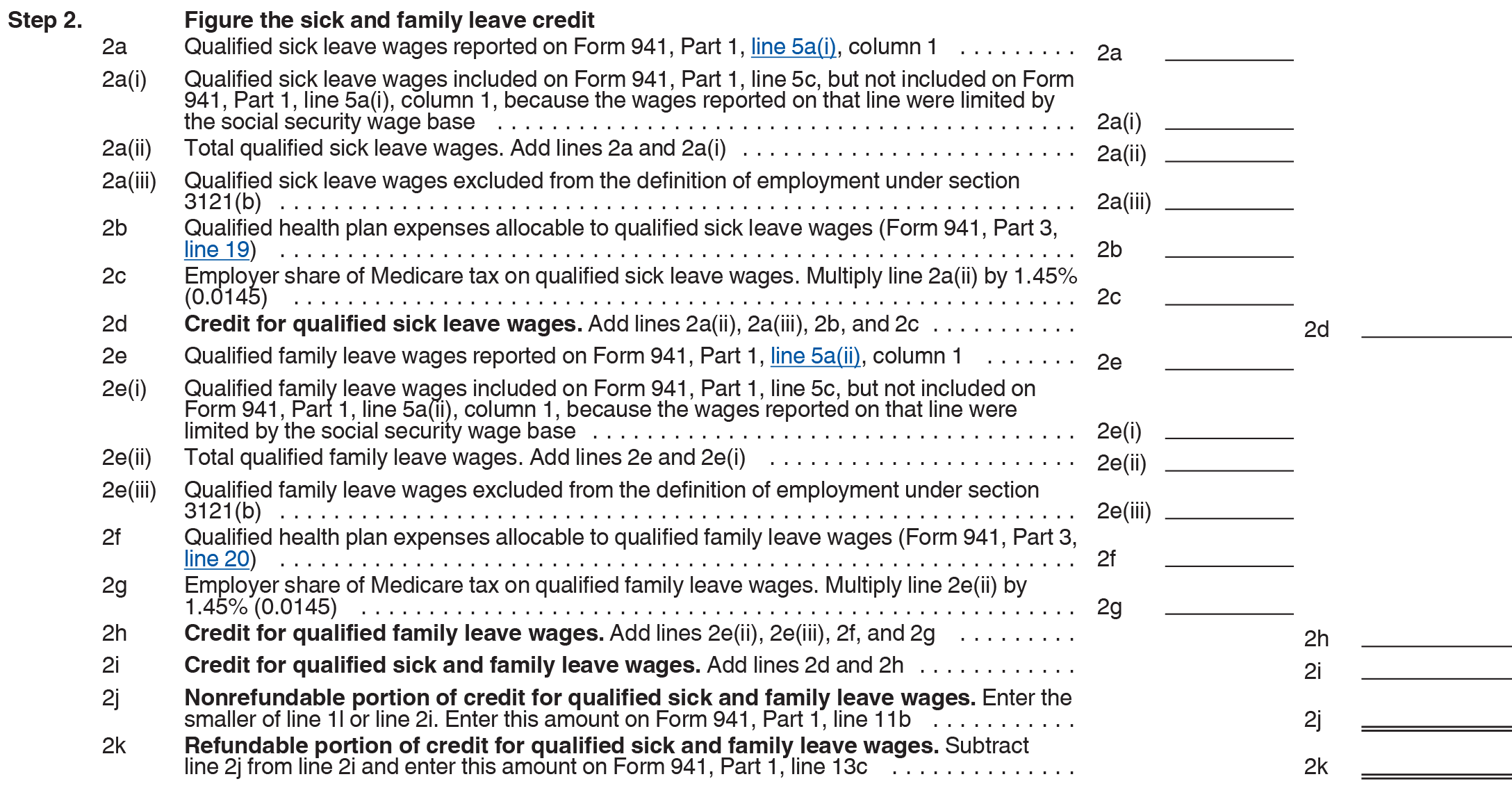 Form 941 Worksheet 1 for 2021