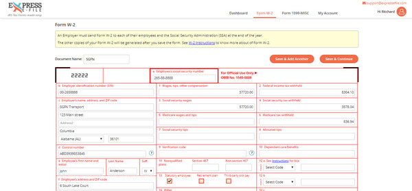 Choose Form & Fill In Details